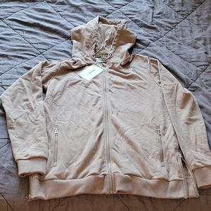 NWT Beige Gymshark Zip Up Hoodie